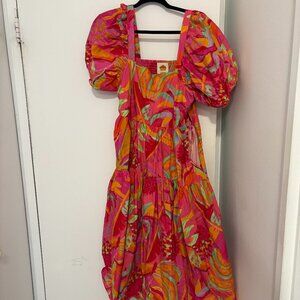 FARM Rio - FRUIT BRUSH MIDI DRESS